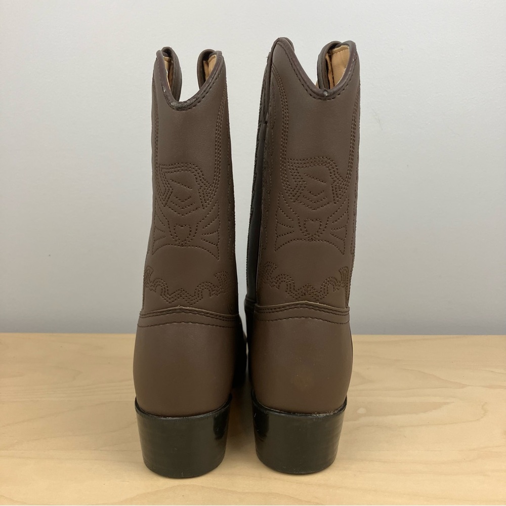 Durango Kids Size 3.0 D Distress Brown Western Cowboy Boots Pull On - Picture 8 of 13